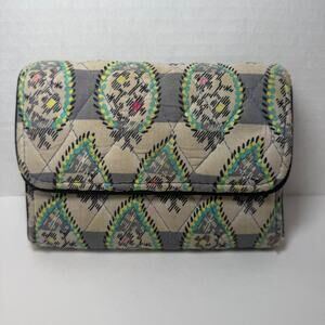 Vera Bradley Women's Paisley Stripes Print Tri-Fold Card Wallet